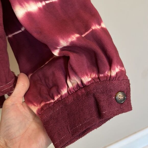 NWOT Blue Buttercup Tie Dye Button Down Sweatshirt Jacket - Picture 5 of 9